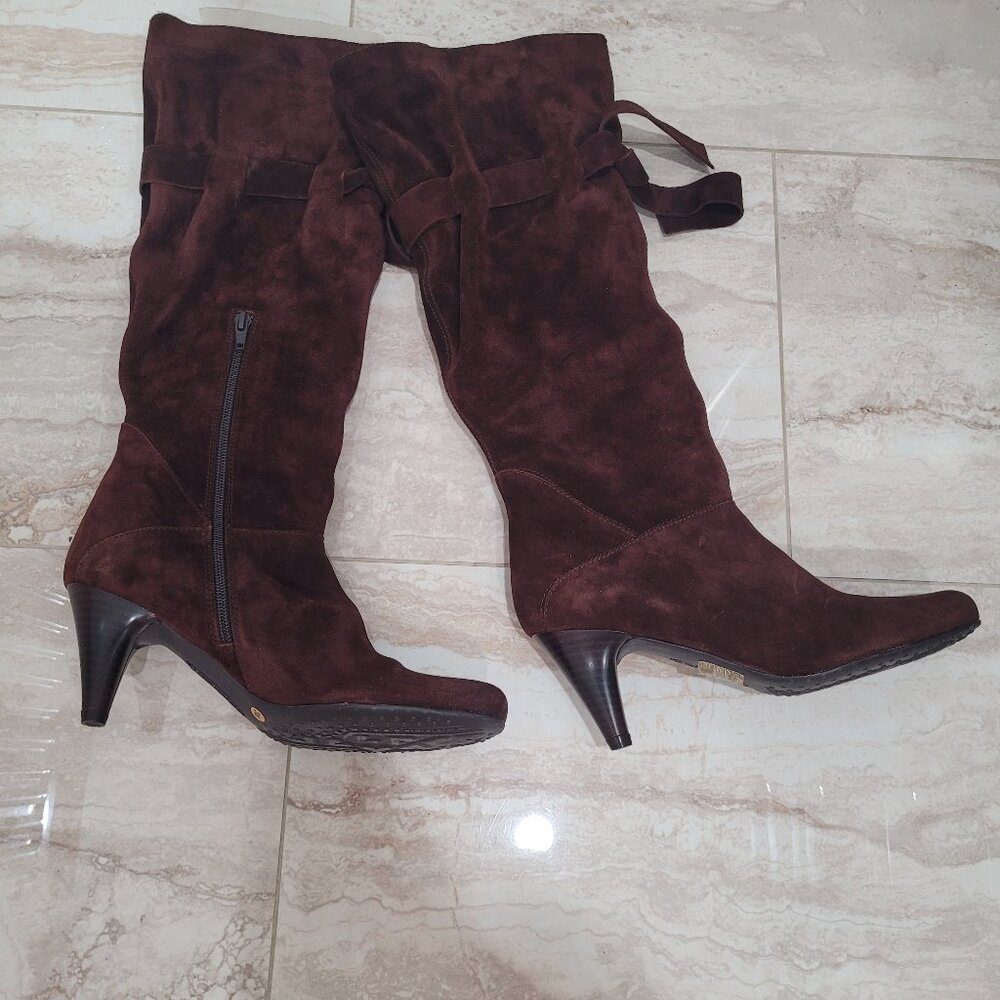 Stunning Chocolate Suede Tall Boots. EU 38. US 8. Paco Herrero. - Picture 6 of 9